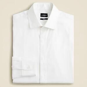 J.Crew Slim Bowery Performance Stretch Dress Shirt Spread Collar White L NWOT